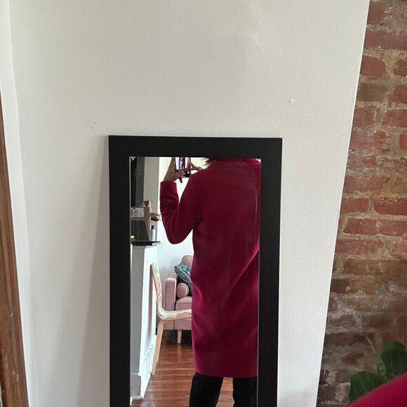 Double breasted fuchsia wool coat - Picture 5 of 7